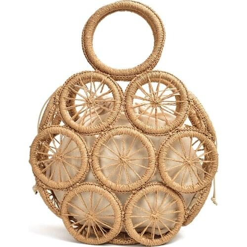 Seaside holiday bag hollow straw bag large capacity ins beach Crossbody bag 2020 summer hand weaving female Shoulder bag