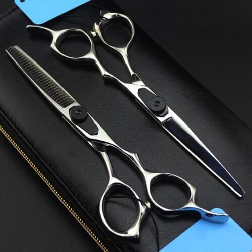 Professional Japan steel 6 '' hair scissors cutting barber makas hair scissor haircut thinning shears hairdressing scissors set