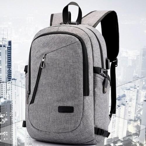 School Bags for Teenage Boys 2021 Usb Charging Backpack Men Password Lock Anti Theft Schoolbag Black Oxford