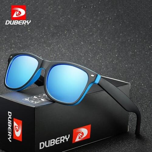 DUBERY Brand Polarized pilot Sunglasses Mens Retro Male Colorful Sun Glasses For Men Fashion Luxury Mirror Shades Cool Oculos