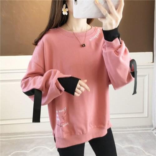 Autumn winter Women sweatshirt for teen girls crewneck oversize anime sweater long sleeve jumper vintage Pullover Woman clothes