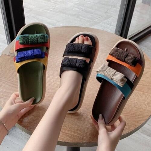 Slippers Women Summer 2020 New Home Comfortable Female Multicolor Flat Slippers Wear-resistant Fashion Outdoor Womens Shoes