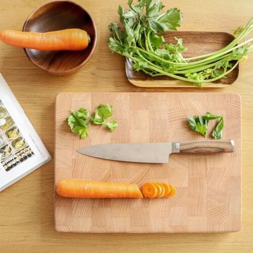 New beech wood vertical cutting board solid wood kitchen household dining room cutting board thickened knife board