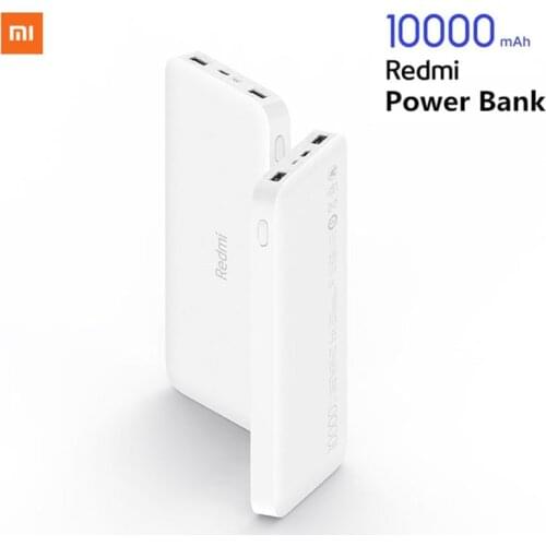 Original Xiaomi Redmi Power Bank 10000 mAh Dual USB Input 10000mAh Powerbank External Battery Pack for iPhone Huawei Phone