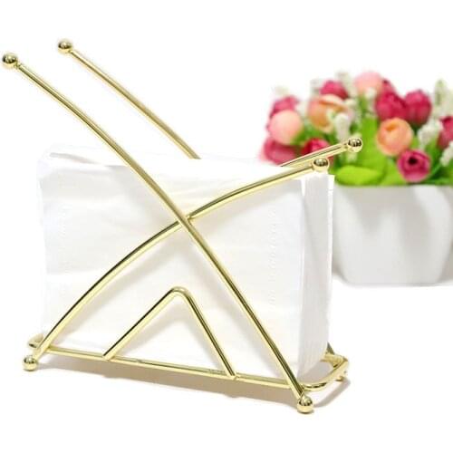 1Pc Nordic Iron Napkin Holder Restaurant Dinner Table Tissue Storage Rack Paper Towel Dispenser
