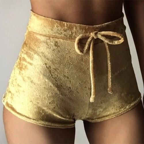 S-XL Sweat shorts women velvet drawstring shorts plus size casual high waist 2021 Summer sexy skinny booty shorts feminino