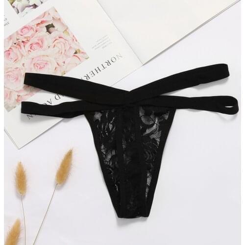 Women Lace Thongs And G Strings Sexy Panties Transparent Hollow Low Waist Lace Thong Underwear Underpants Трусы Женские