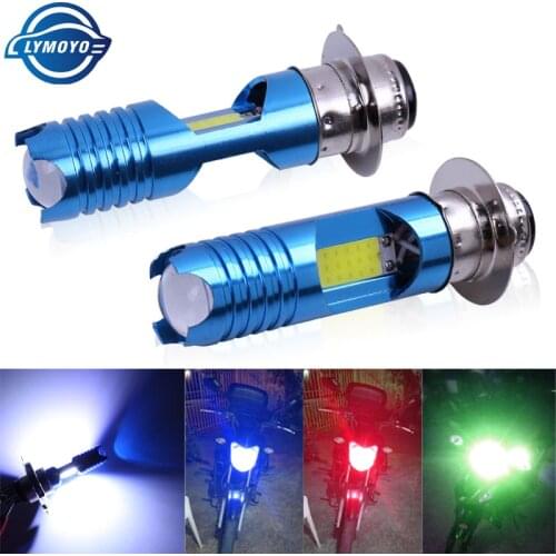 1pcs Motor led P15D Hi/Low Motorcycle Headlight All-In-One Lamp COB Bulb Motor Headlamp 8W white+RGB Motorcycle Access DC12v