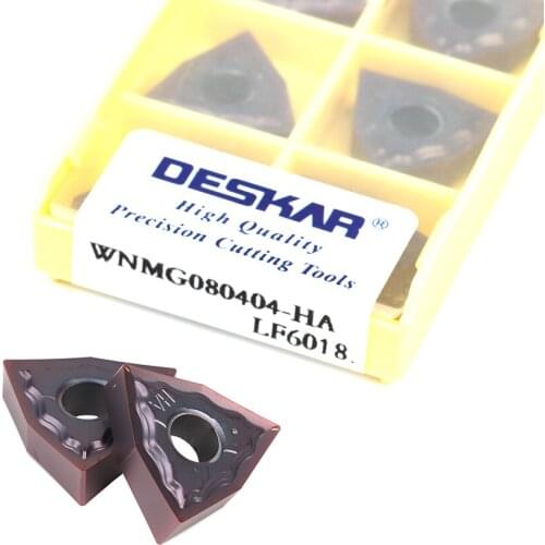 10pcs WNMG080404-HA LF6018 WNMG080408-​​HA LF6018 Carbide CNC Lathe Turning inserts PVD+CVD Coating Rough machining metal Insert