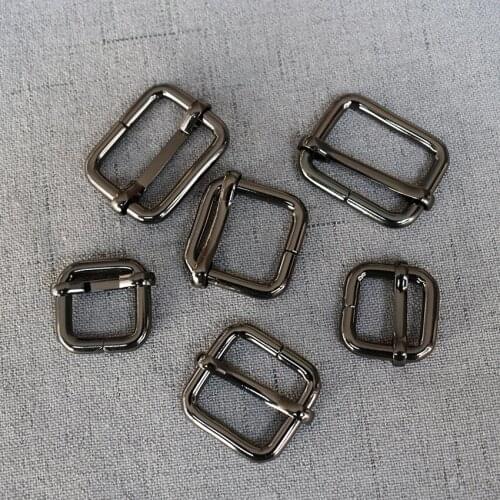 100Pcs 15mm 20mm 25mm Metal Adjuster Slider Rucksack Bag Handbag Dog Collar Leather Sewing Accessory Straps Belt Buckle Hardware