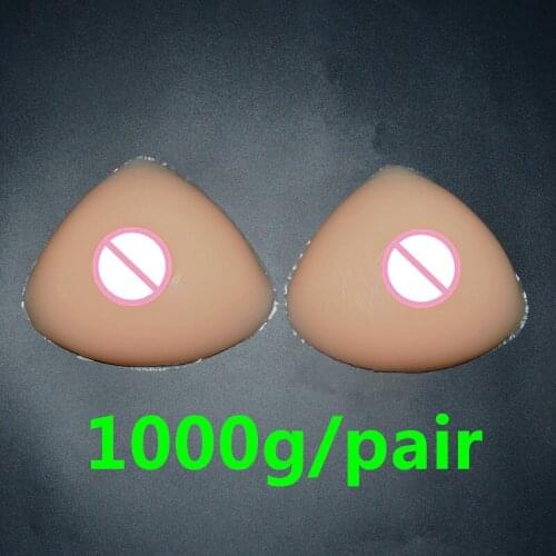 1000g/pair Artificial Breast Silicone Fake Breast Mastectomy Breast Form Rubber Boobs