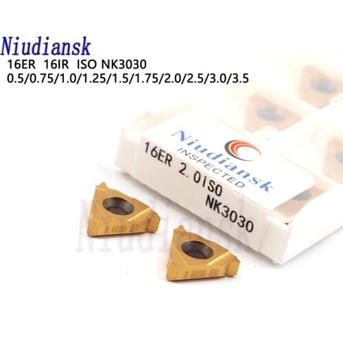 16ER 0.5 1.0 1.5 1.75 2.0 2.5 3.0 3.5 ISO NK3030 16IR Thread Turning Tool Carbide Insert CNC Turning Insert Slotting Thread Tool