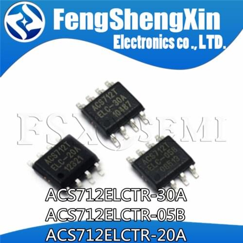 2pcs ACS712ELCTR-20A SOP-8 ACS712-20A ACS712T ACS712TELC-20A ACS712 Fully Integrated, Hall Effect-Based Linear Current Sensor IC