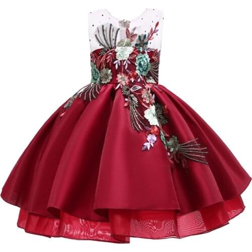 2021 Summer Girls Dress Easter Costume Kids Embroidery Wedding Dresses Birthday Party Dress For Girls Children Clothes Vestidos