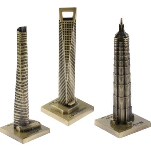 3 Pieces SHANGHAI SKYLINES ARCHITECTURE BUILDING REPLICA COLLECTIBLE SOUVENIR 6