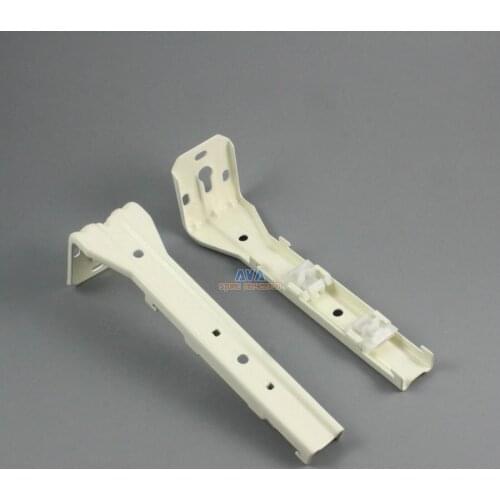 4 Pieces L Shape Curtain Track Bracket Curtain Dual Tracks Brace 150x20x45mm