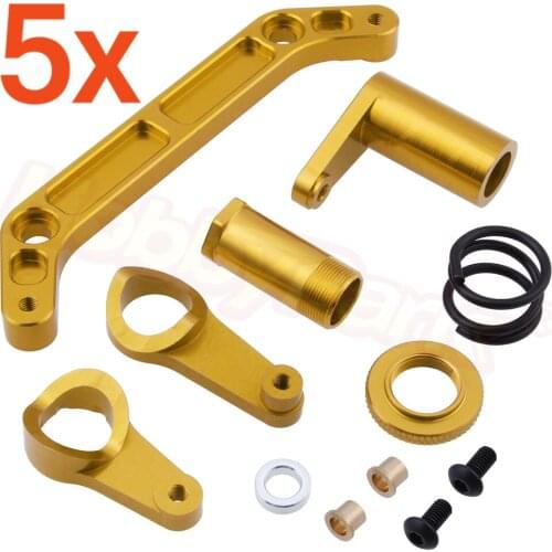 5Sets Wholesale Metal Steering Servo Saver Complete Set EA1009 EA1011 for JLB Racing CHEETAH 1/10 Brushless RC Car Monster Truck