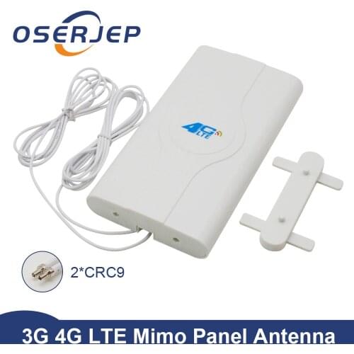 700~2600mhz 88dbi 3g 4g Lte Antenna Mobile Antenna 2x Crc9 Male Connector Mimo Panel Antenna+ 2m/3m/5m Cable For Router Modem