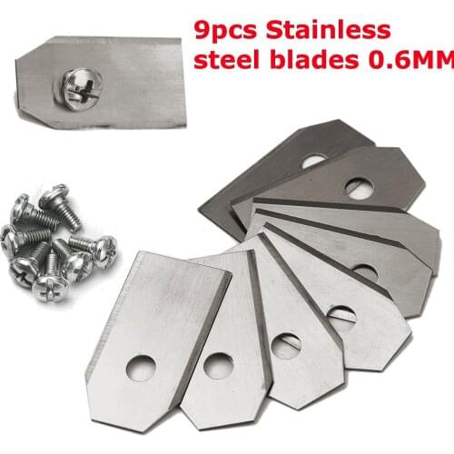 High quality 9PCS stainless steel blade suitable for Husqvarnas, thickness 0.6MM lawn mower blade