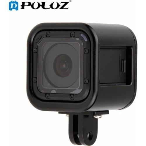 For GoPro Accessories Housing Shell Case CNC Aluminum Alloy Protective Cage with Insurance Back Cover for GoPro HERO4 Session