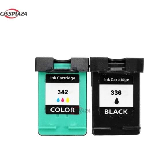 CISSPLAZA 2pk compatible For hp 336 342 for hp Deskjet 5440 PSC1510 Photosmart 1500 C3100 C3180 D5420 6310 printer