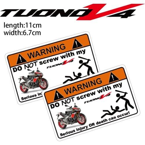 KODASKIN Motorcycle Cheap Creative Warning Sticker Decal for Aprilia Tuono V4