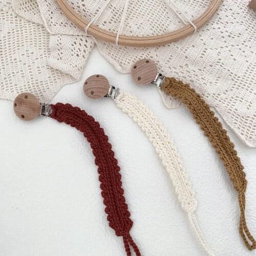 Baby Pacifier Clip Chain Handmade Crochet Cotton DIY Dummy Nipple Holder Nursing Soother Teether Toy Leash Strap