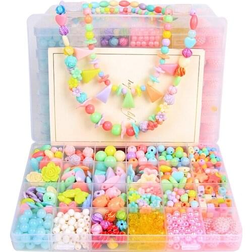 Children Creative DIY бисер для рукоделия Accessory Set/ Kids Girls Handmade Art Craft Educational Toys For Pegboard Presents