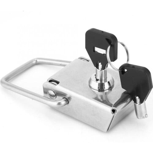 DK027 Stainless Steel Box Hasp Safety Lock Box Case Toggle Latch Catch Buckle Clasp with 2 Keys Furniture Hardware Accessories