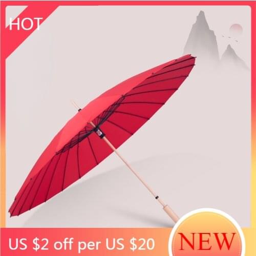Long Straight Umbrella Decoration Women Big Handle Umbrella Oil Paper UV Protection Sunscreen Van Gogh Gifts Exquisite AG50YS