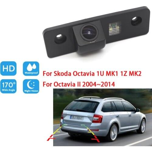 For Skoda Octavia 1U MK1/1Z MK2/ For Octavia II 2004-2014 Fish Eyes Night Vision Waterproof Car Reversing Back Up Camera CCD HD