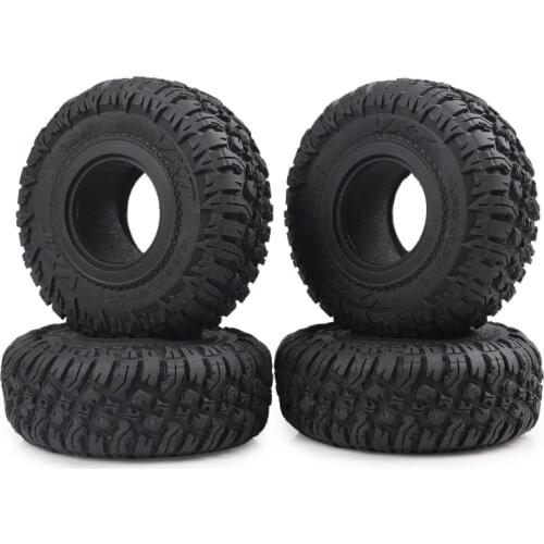 FBIL-4PCS 118MM 1.9Inch Rubber Rocks Tyres Wheel Tires for 1/10 RC Rock Crawler Axial SCX10 90046 AXI03007 Traxxas TRX4 TF2
