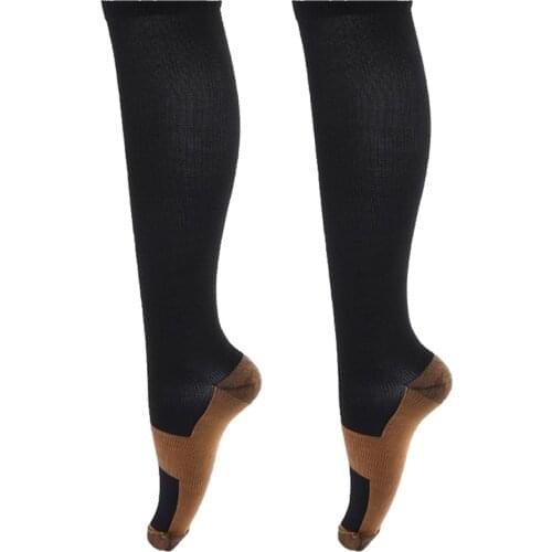 1 Pair Mens Women Compression Socks Sports Calf Support Stockings