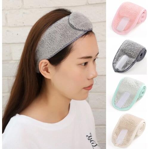 Cosmetic Headbands Soft Bowknot Elastic Hair Band Hairlace for Washing Face Shower Spa Makeup Tools Magic Tape Makeup Hairband