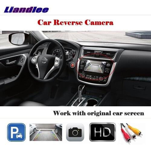 Liandlee Auto Reverse Parking Camera For Nissan Teana Altima 2018 / Rear Rearview Camera Back Work with Car Factory Screen