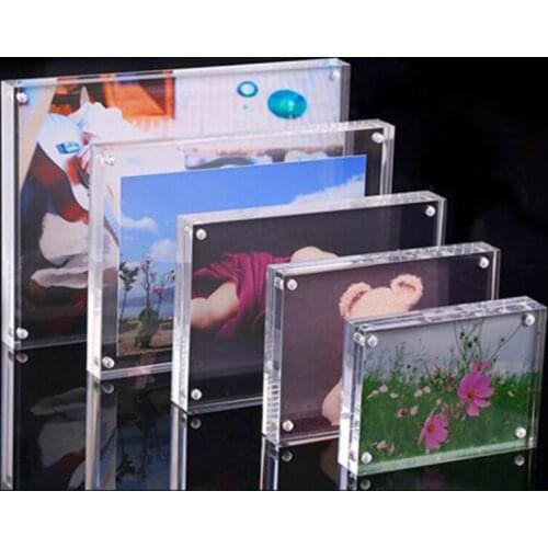 Magnetic Transparent Acrylic Picture Photo Frame Poster Display Stand Holder Table Sign Price Tag Label Paper Promotion