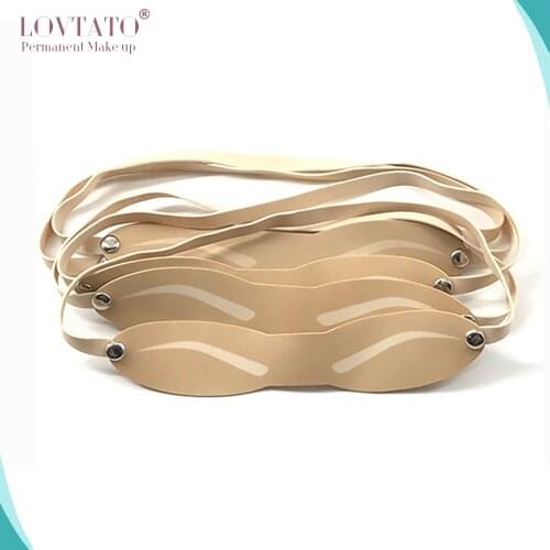 Microblading Eyebrow Practice Headbands Latex Skin Head-mounted Silicone Artificial Thrush Practise Skin Tattoo Supplies 5PCS