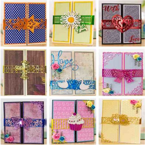 Daisy Star Heart Cross Swan Butterfly Cake Double Borders Metal Cutting Dies for DIY Scrapbooking Paper Cards Craft 2019 New