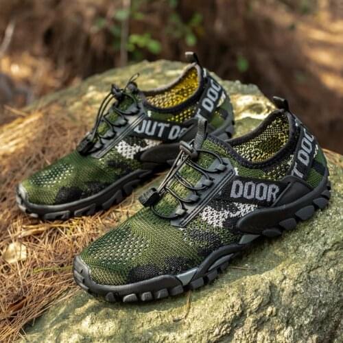 New Mesh Breathable Hiking Shoes Size 38-47 Mens Sneakers Outdoor Trail Trekking Mountain Climbing Sports Shoes For Male Summer