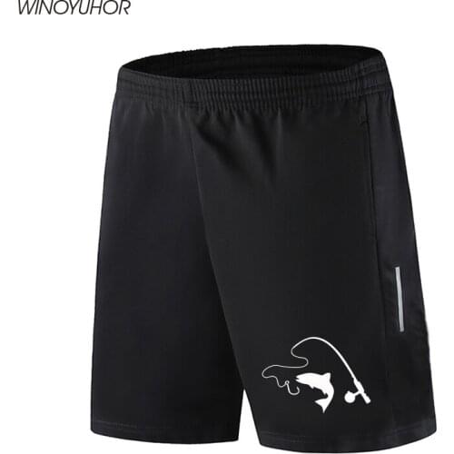 Casual Shorts Men Slim Fit 2020 New Summer Fashion Breathable Short Pants Fishing Rod And Fish Printing Beach Shorts Homme