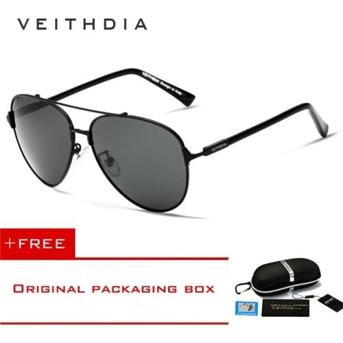 VEITHDIA 2019 New Brand Fashion Men Sunglasses Polarized Mirror Lens Eyewear Accessories Driving Sun Glasses UV400 For Men 3802