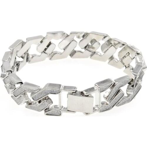 Men Chain Bracelet Stainless Steel Link Chain Bangle Male Hiphop Trendy Wrist Ladies Heart Multicolor Charms Charms Bracelet