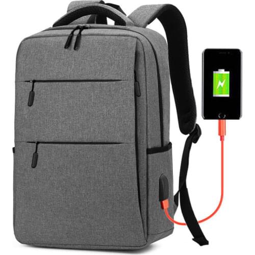 2021 Mens 15.6 Inch Laptop Backpack for Men Anti Theft Canvas Backpack School/travel Backpack for Teenager with Charging Y248