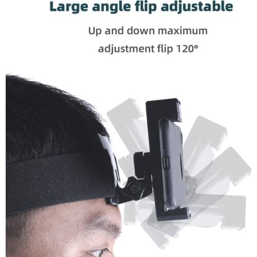 2021 New Phone Holder First-Person View ABS Head Strap Mount Headband Holder with Mobile Phone Clip Bracket Fits for Smartphones
