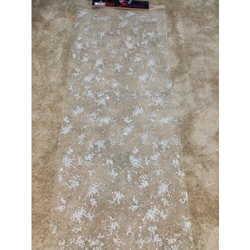 Wholesale Luxury Lace Fabric Beaded Embroidery Lace Fabric Bridal 10 Yards/ Lot