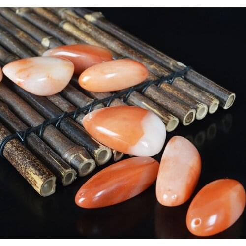 10pcs Natural jade red jade pendant stone color jade pendant DIYHealing Raw stone Necklace Charm Stone Pendants Accessories