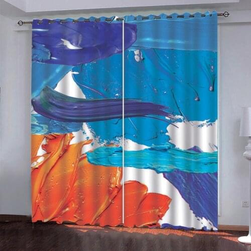 Custom Color graffiti blackout curtains 3D cortinas cocina For any room window decoration 2020 New curtains