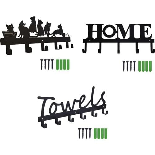 Dog Pet Leash Collar Coat Hook Key Rack Home Supply Wall Organization Decor