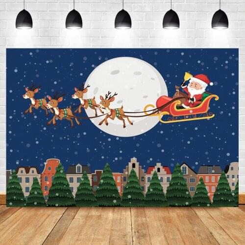Christmas Backdrop Noel Kids Family Photo Backdrop Snowflake Santa Background Reindeer Portrait Studio Photography Banner Poster