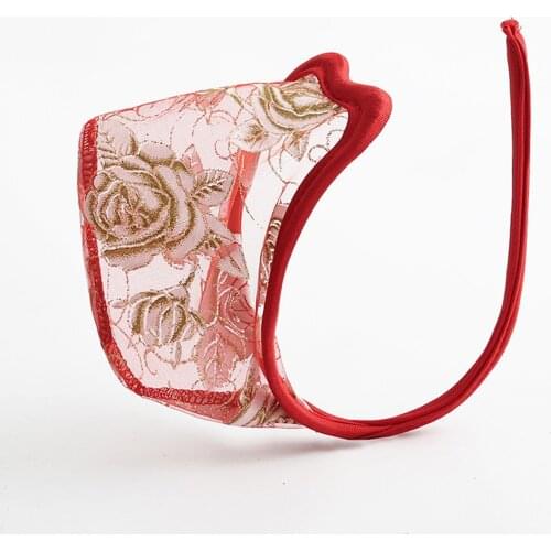 Sexy Lace String Mens C Trousers Invisible T-back Underpants Underwear String Homme Mens Thongs And G Strings Seamless Panties